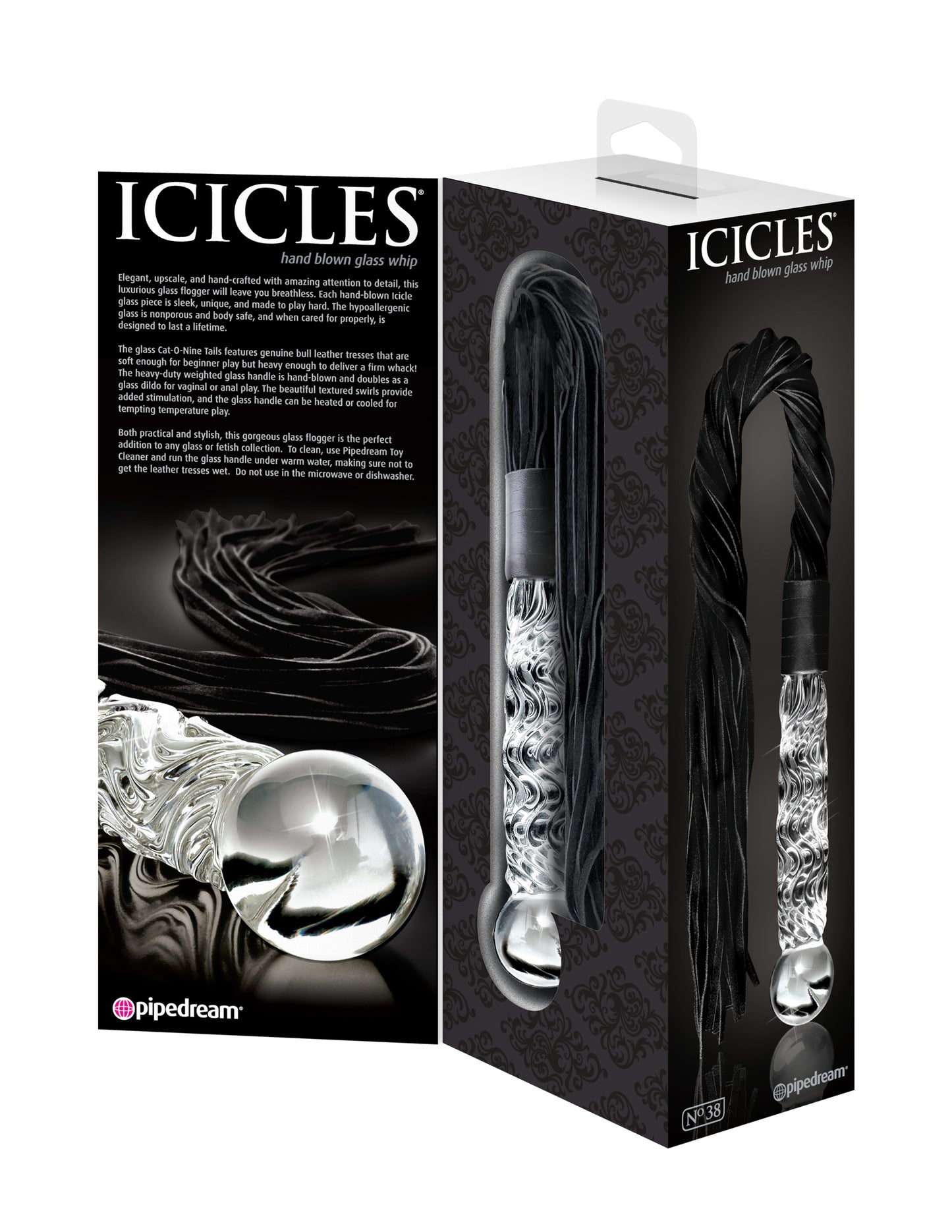 Icicles No. 38 - Clear / Black