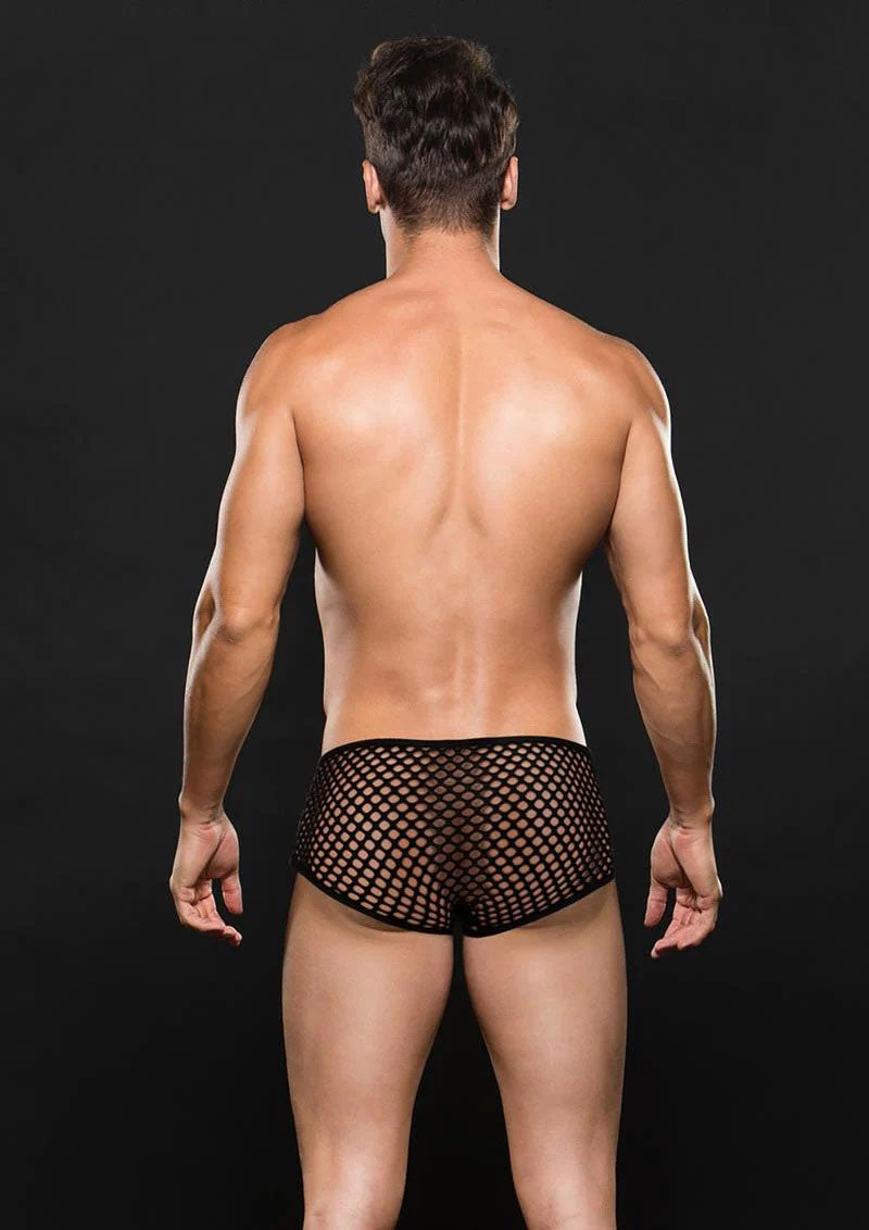 Modern Fishnet Trunk - Medium/large - Black