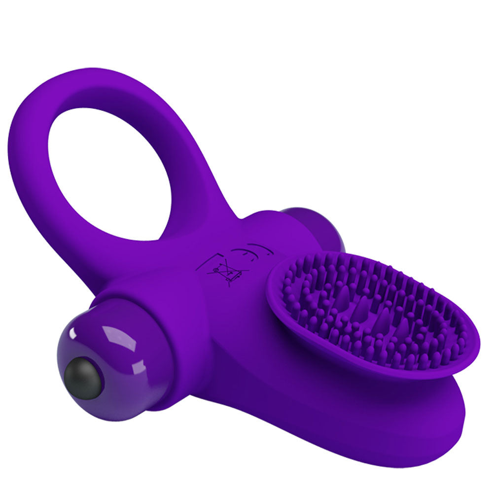 Pretty Love Vibrating Cock Ring II - Purple