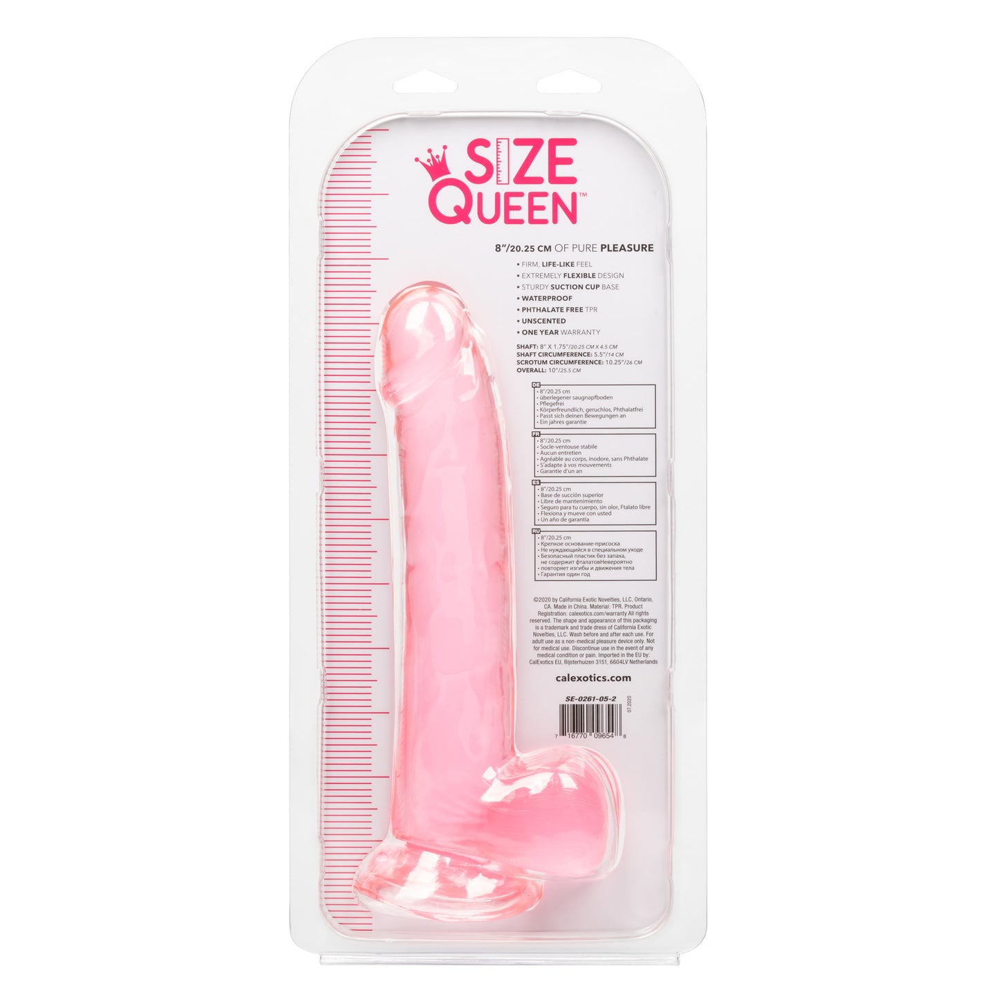 Size Queen 8 Inch - Pink