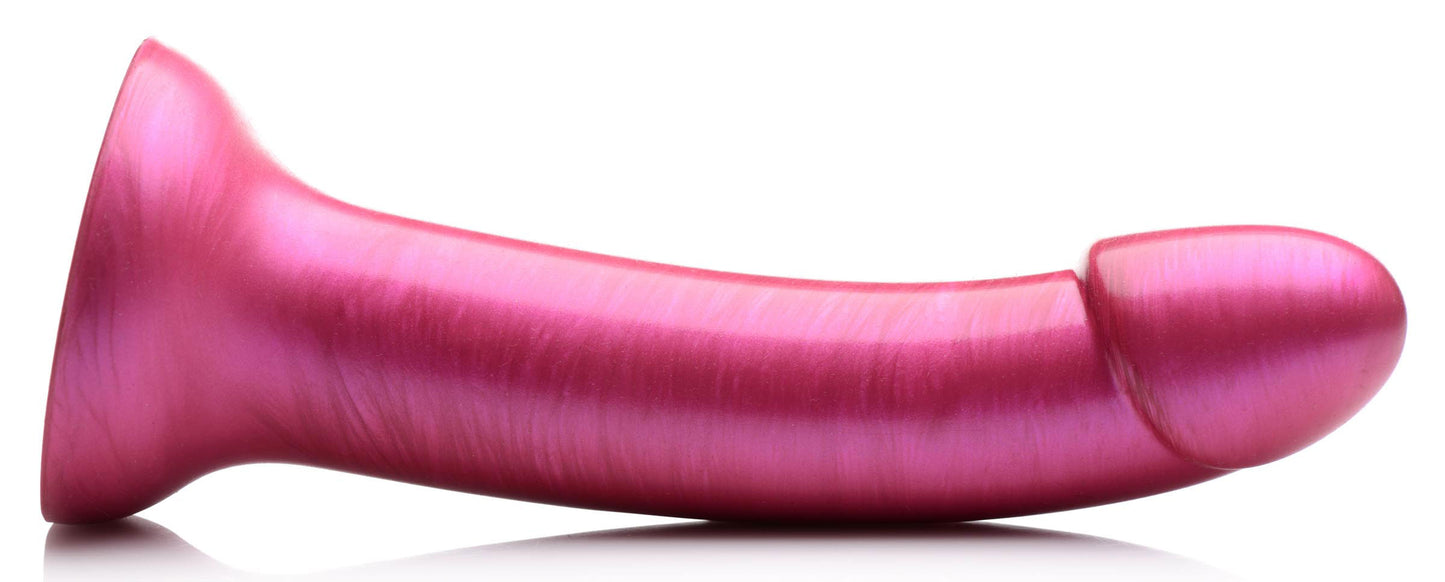 G-Tastic 7 Inch Metallic Silicone Dildo - Pink