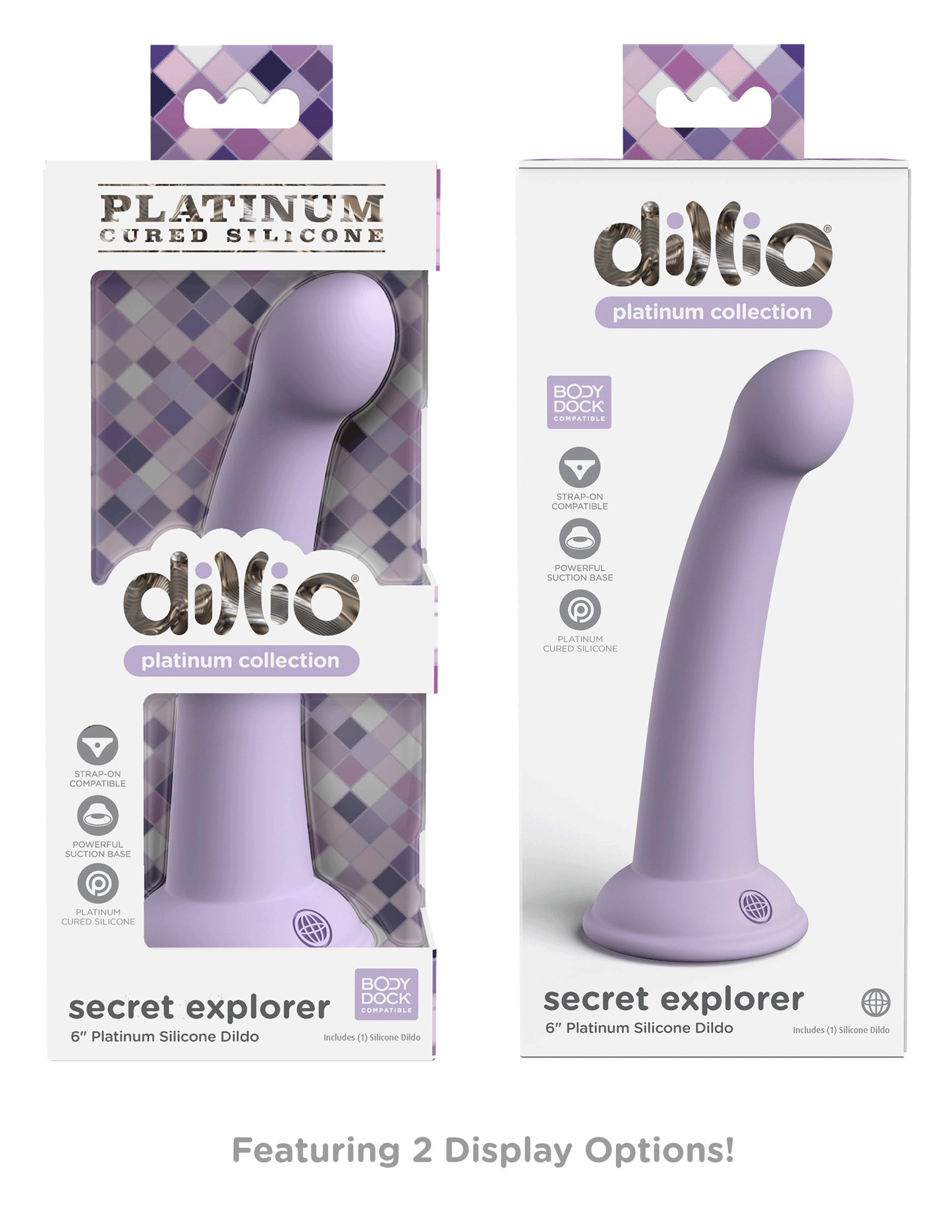 Dillio Platinum - Secret Explorer 6 Inch Dildo -  Purple