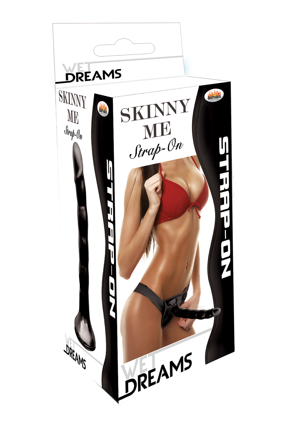 Wet Dreams Skinny Me Strap-on - Black