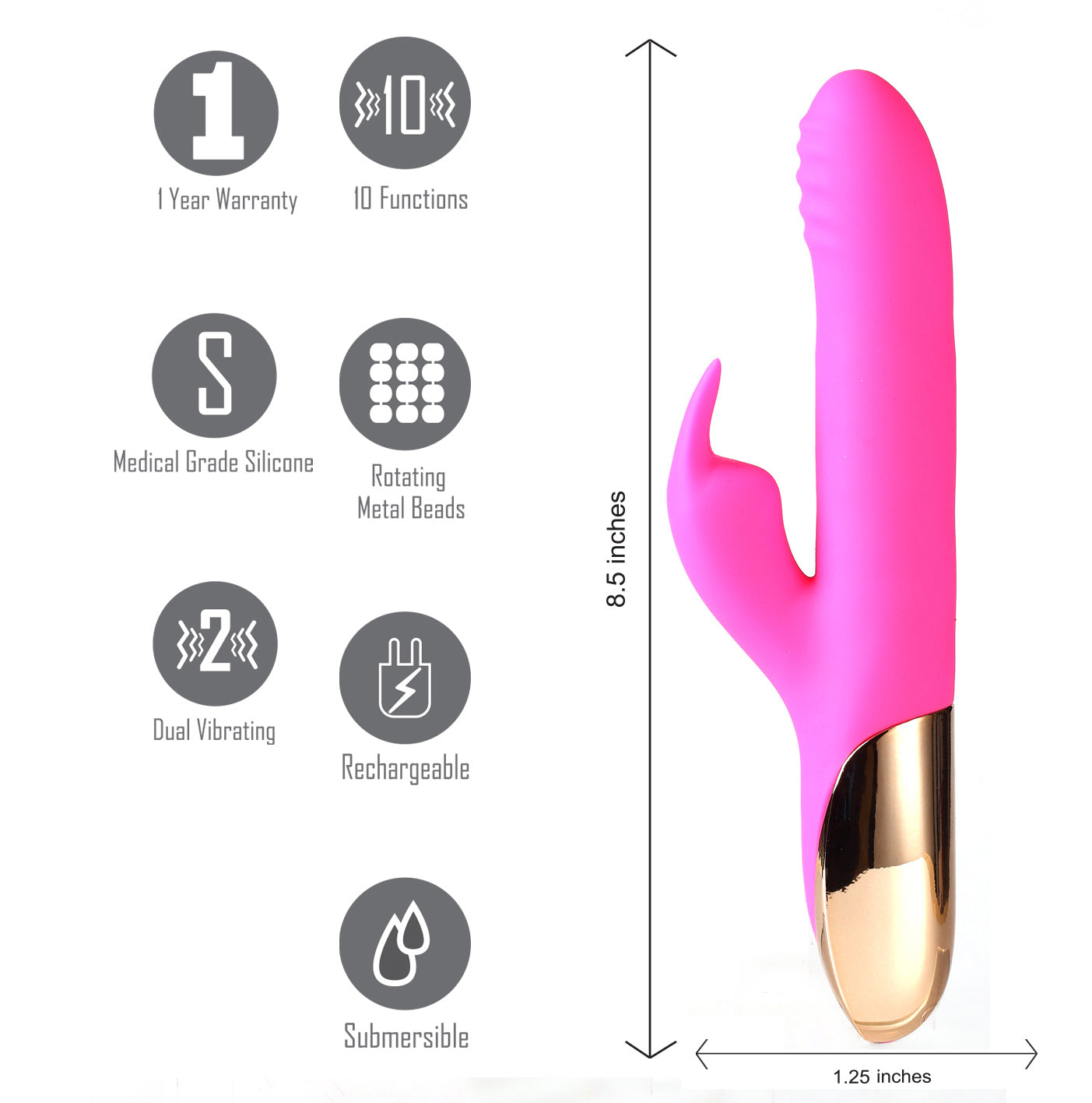 Dream 10/4 Function Rabbit Vibrator - Pink