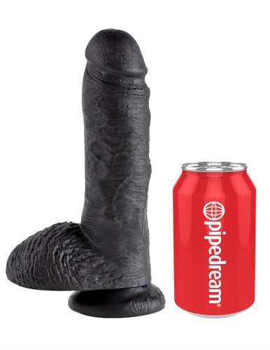 King Cock 8-Inch Cock With Balls - Black