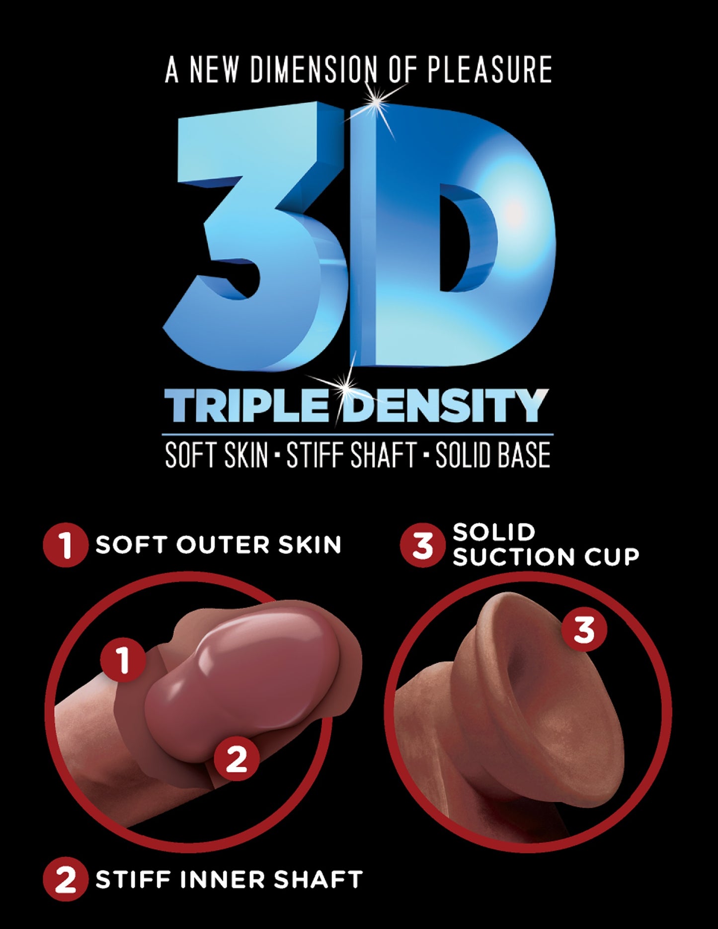 King Cock Plus Triple Density 8 Inch Cock - Brown