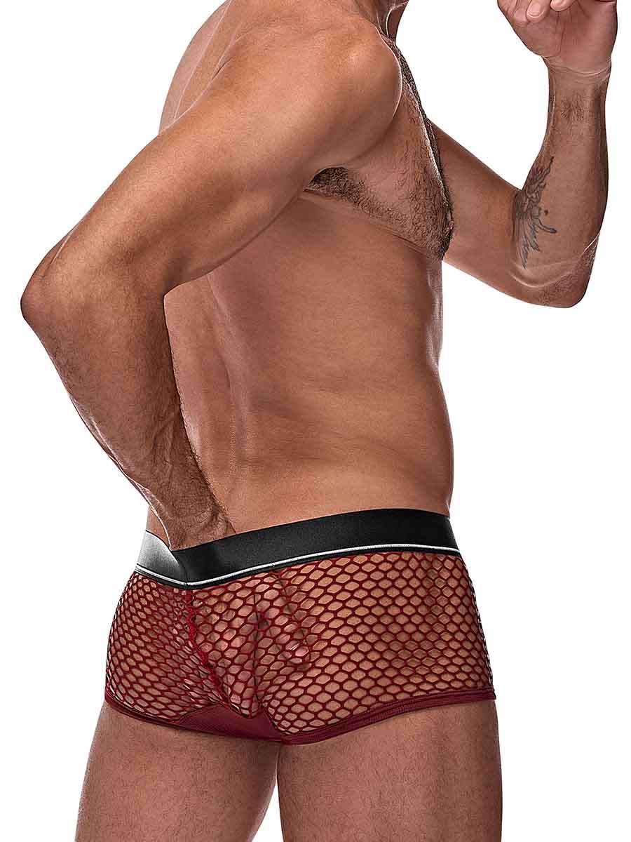 Cock Pit Net Mini Cock Ring Short - Extra Large - Burgundy