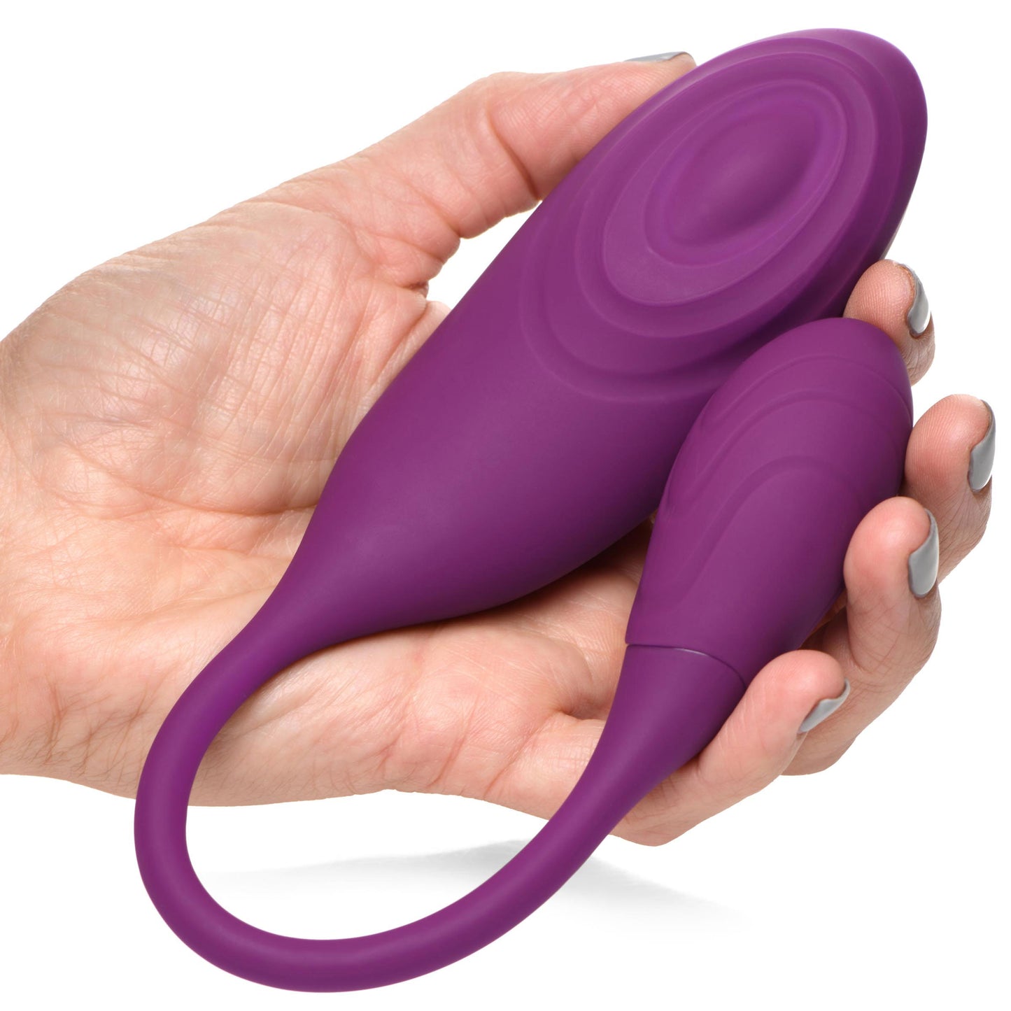 Slim Pulse 7x Pulsing Clit Stimulator and  Vibrating Egg - Purple