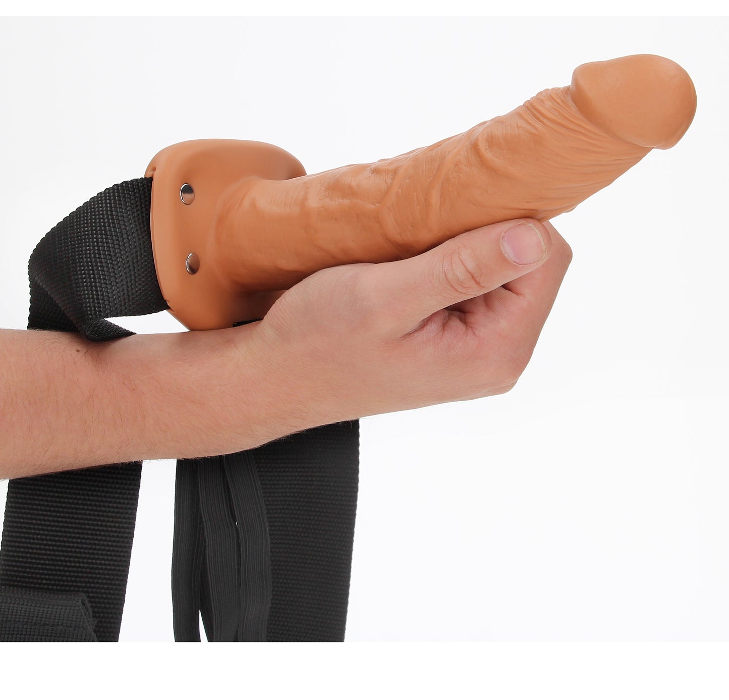 Hollow Strap-on Without Balls 8 Inch - Tan