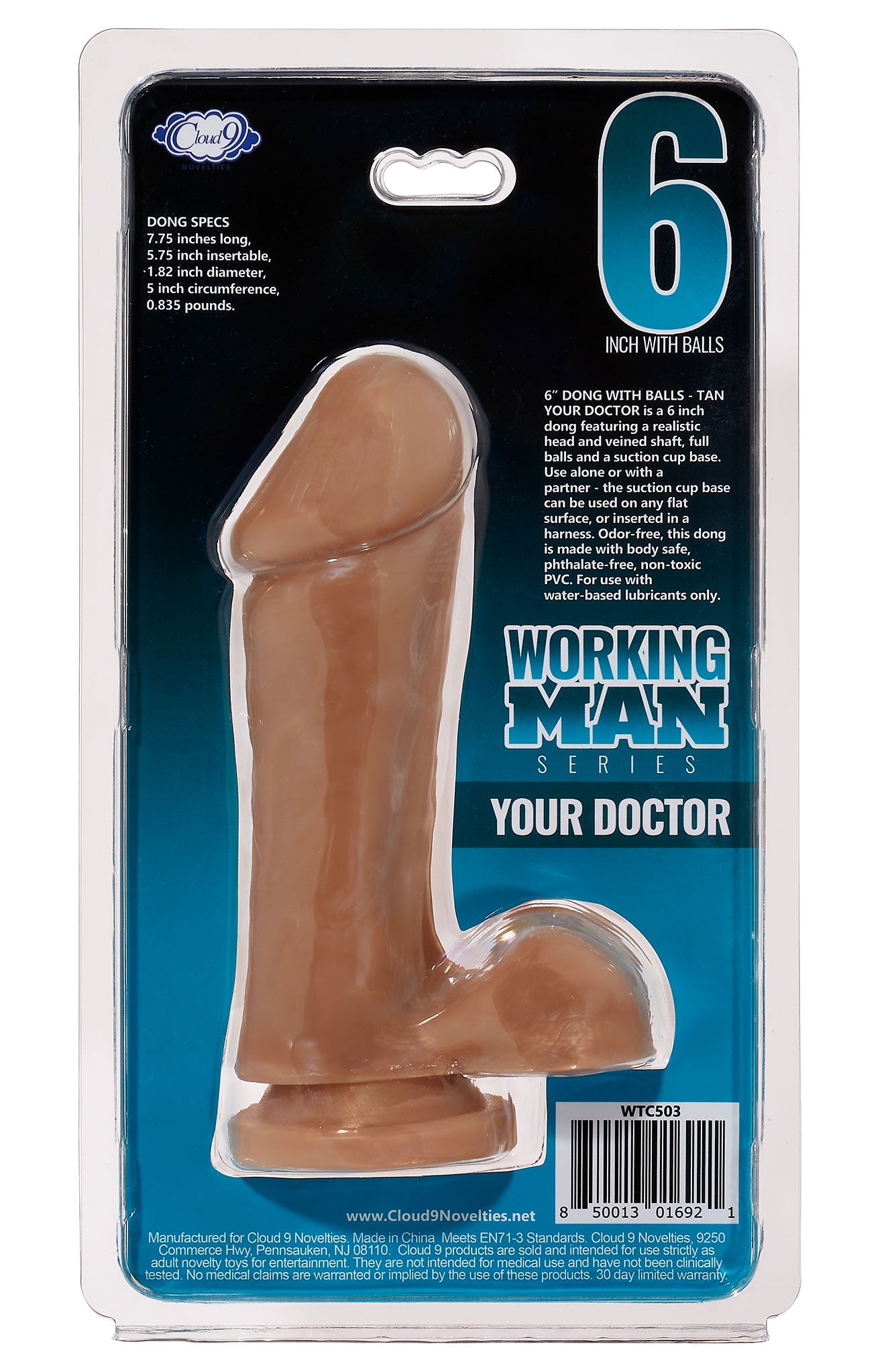 Cloud 9 Working Man 6 Inch With Balls - Your  Doctor - Tan