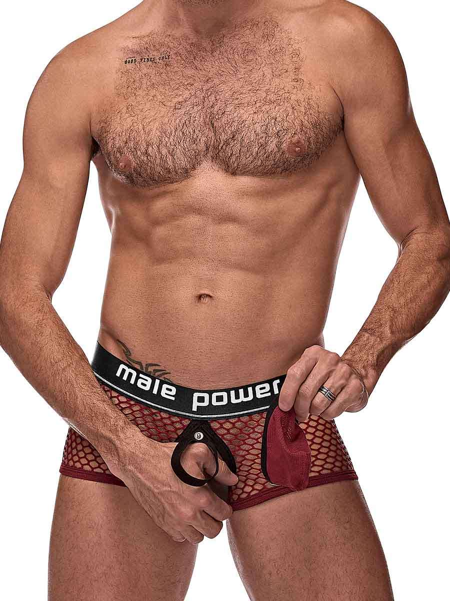 Cock Pit Net Mini Cock Ring Short - Extra Large - Burgundy