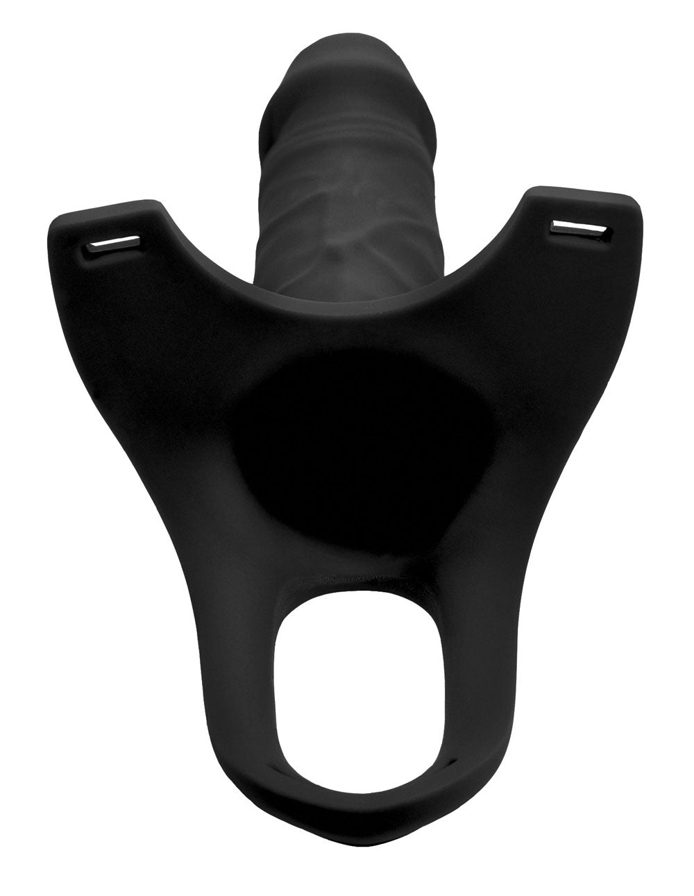 Hollow Silicone Dildo Strap-on - Black