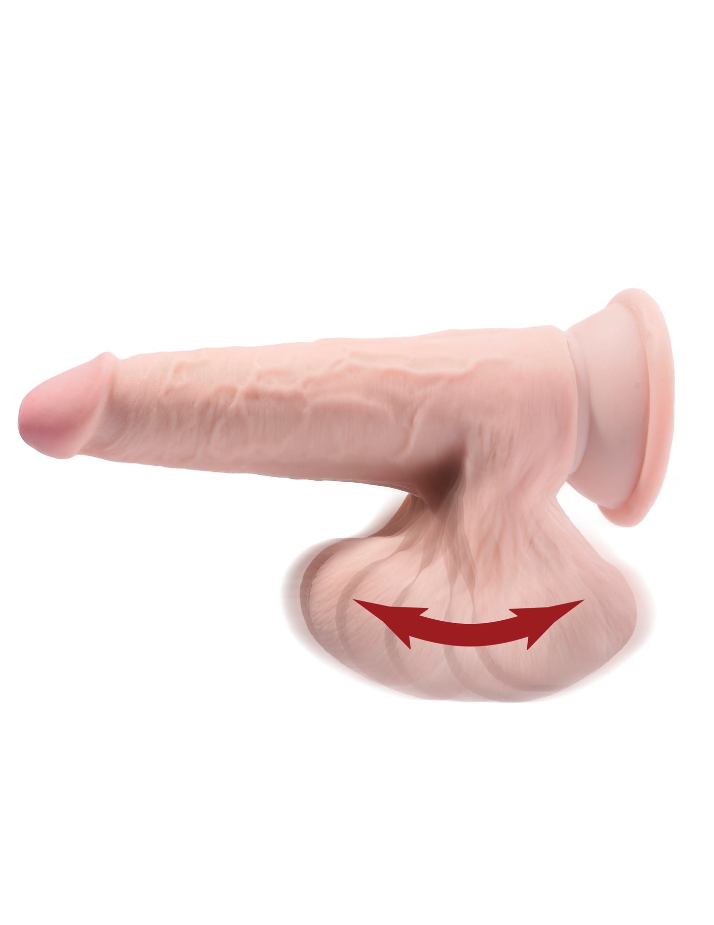 8 Inch Triple Density Cock With Swinging Balls - Light