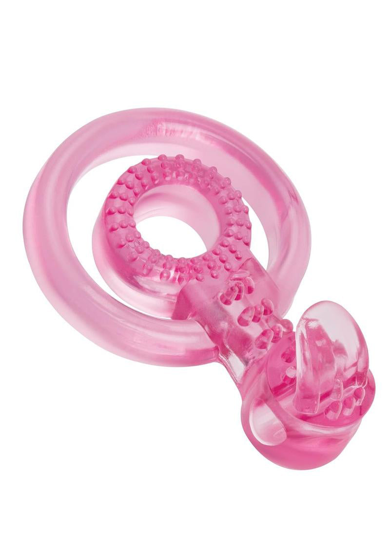 Bodywand Rechargeable Duo Ring With Clit Tickler - Pink