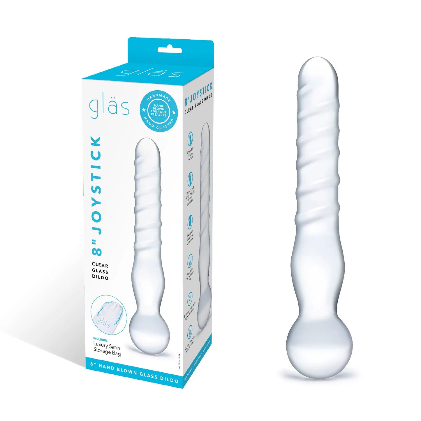 Joystick Clear Glass Dildo