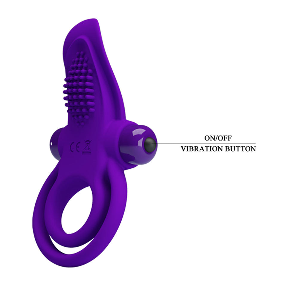 Pretty Love Vibrant Penis Ring - Purple