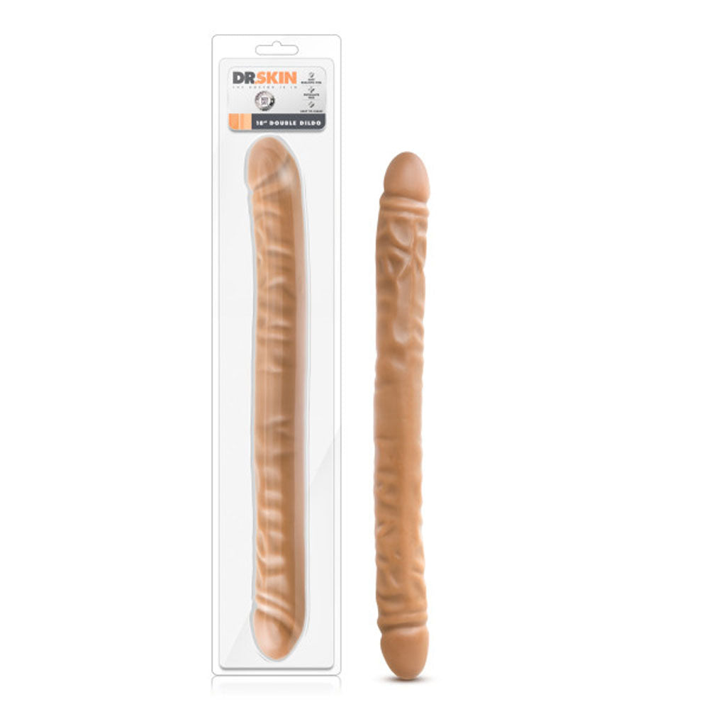 Dr. Skin - 18 Inch Double Dildo - Mocha