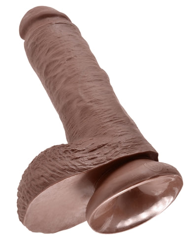 King Cock 8-Inch Cock With Balls - Brown