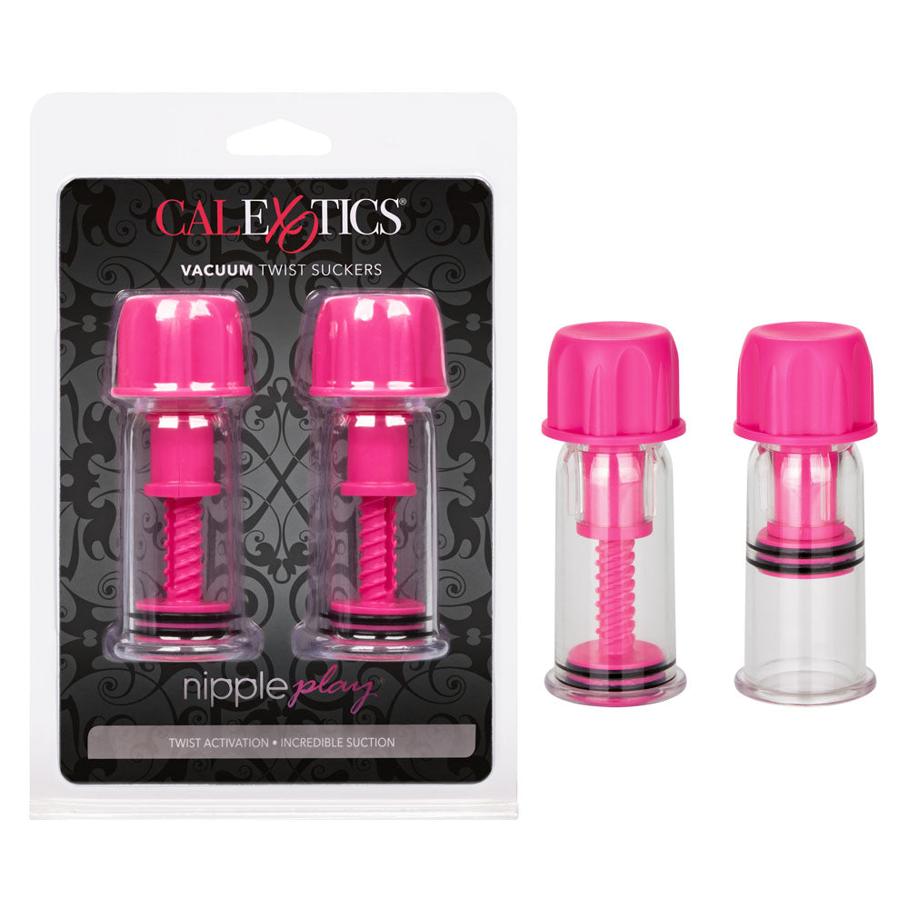 Nipple Play Vacuum Twist Suckers - Pink