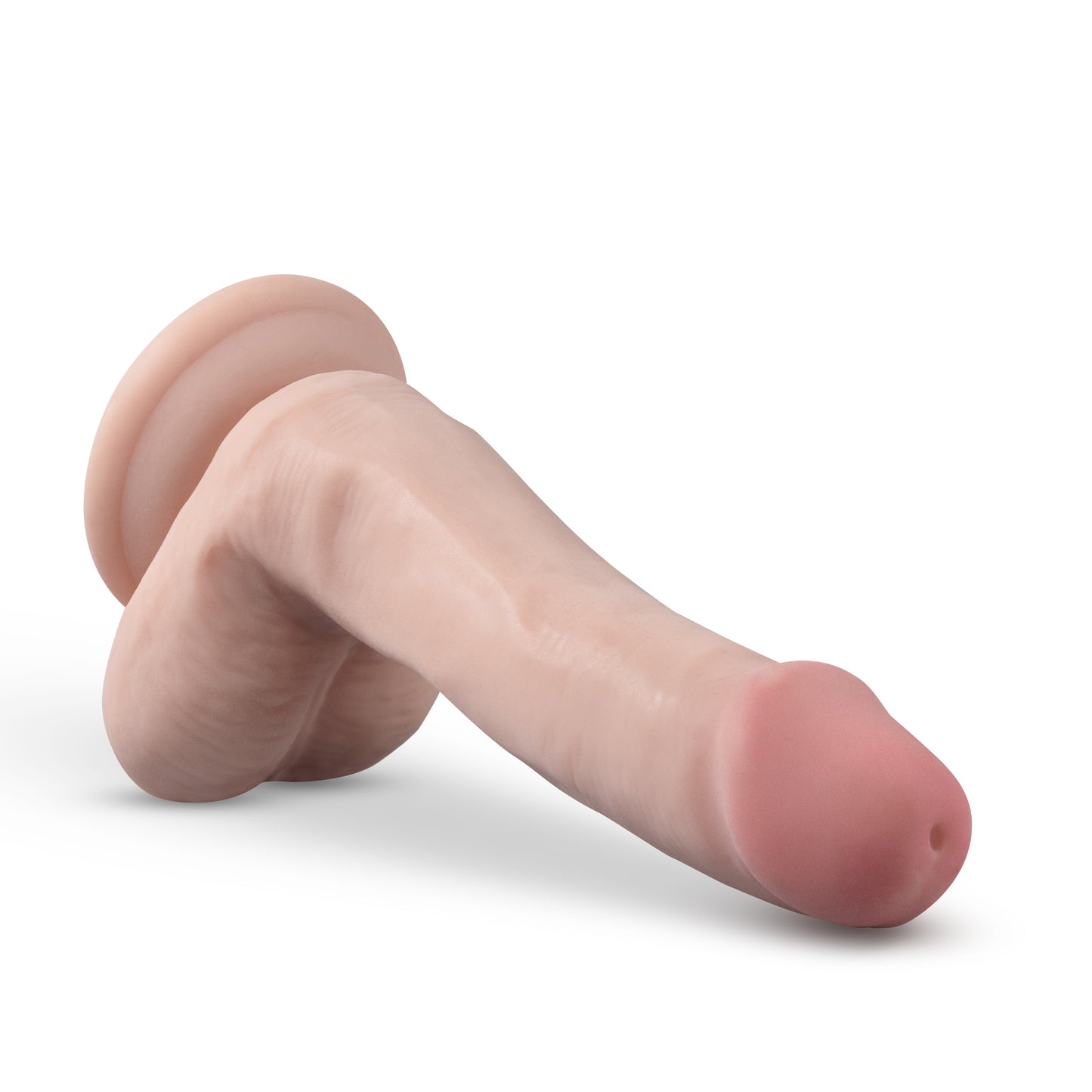 Dr. Skin Plus - 6 Inch Posable Dildo With Balls -  Vanilla