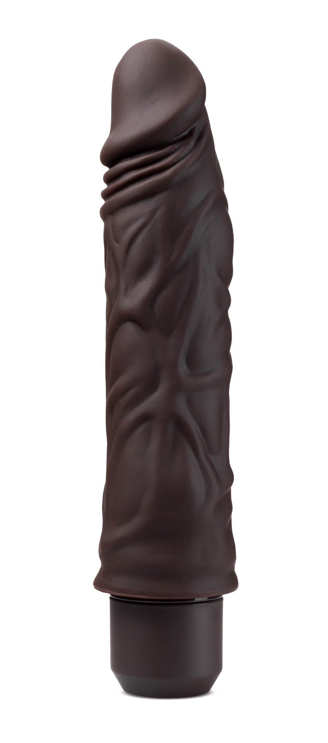 Dr. Skin Silicone - Dr. David - 8 Inch Vibrating  Dildo - Brown