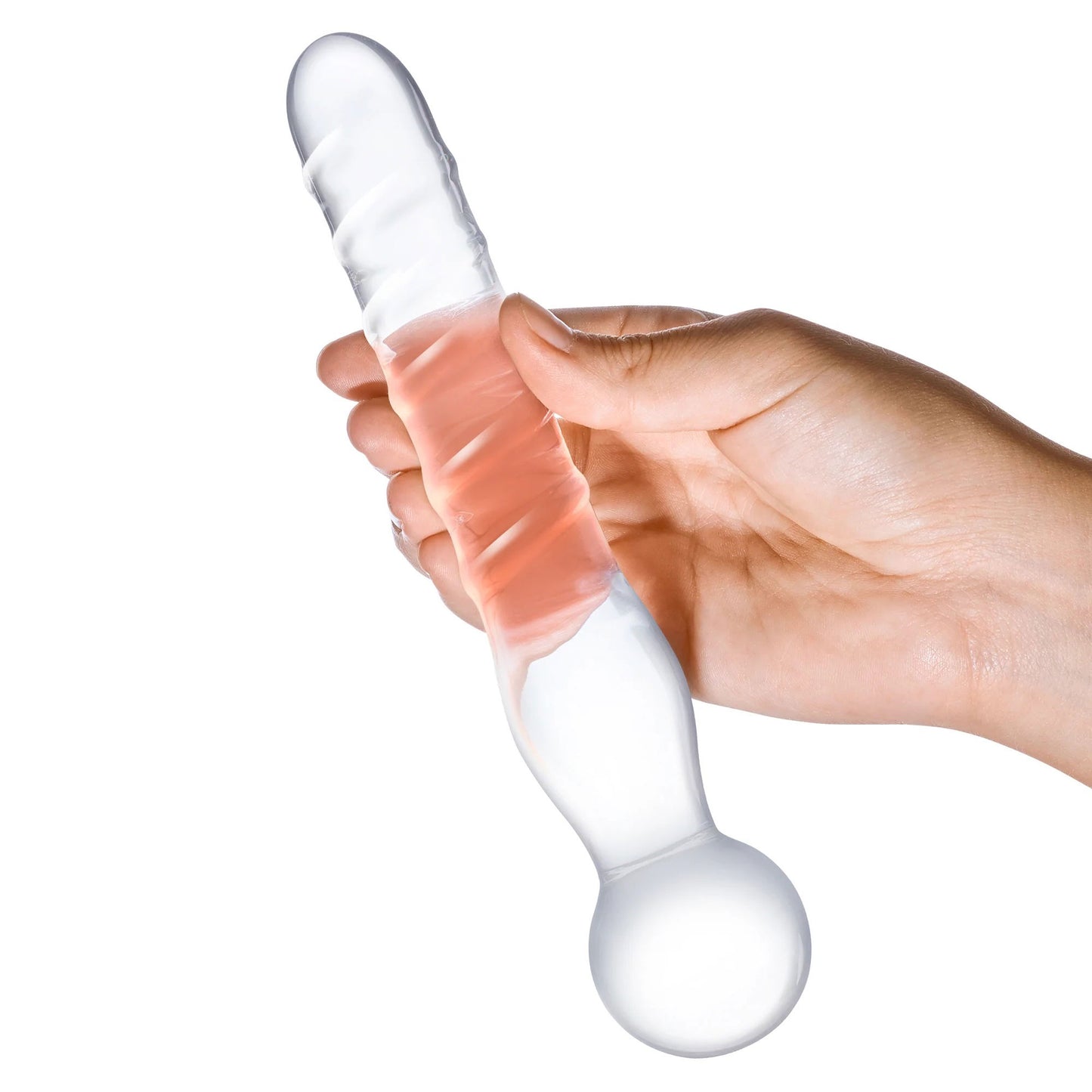 Joystick Clear Glass Dildo