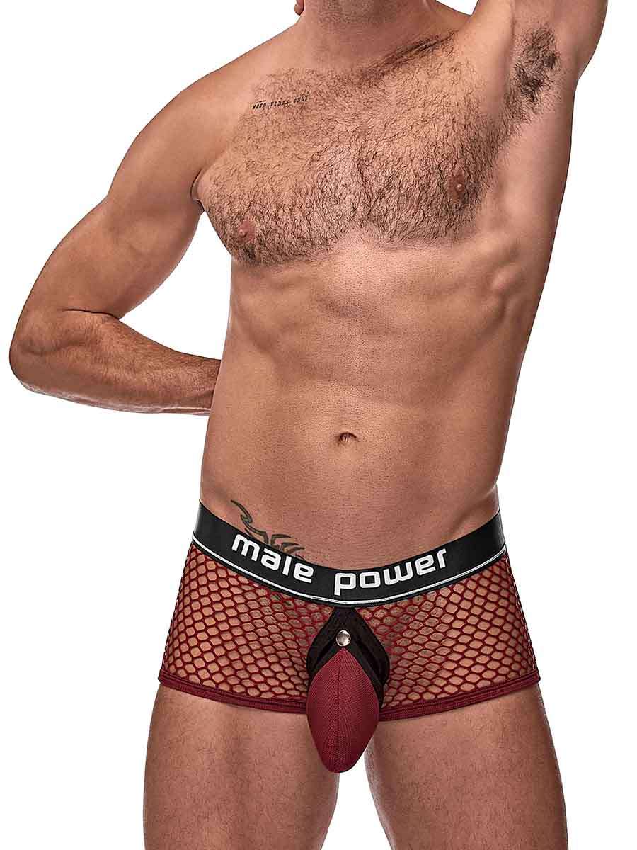 Cock Pit Net Mini Cock Ring Short - Large -  Burgundy