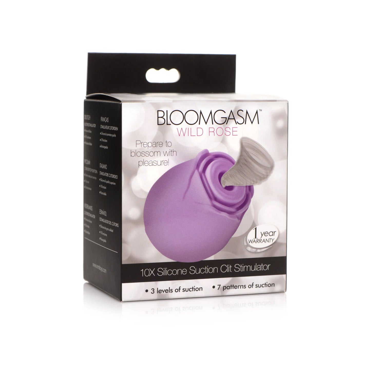 Bloomgasm Wild Rose 10x Suction Clit Stimulator -  Purple