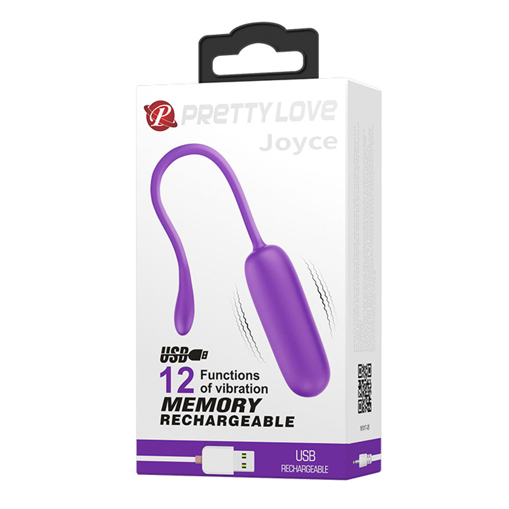 Pretty Love Joyce Vibrating Egg - Purple