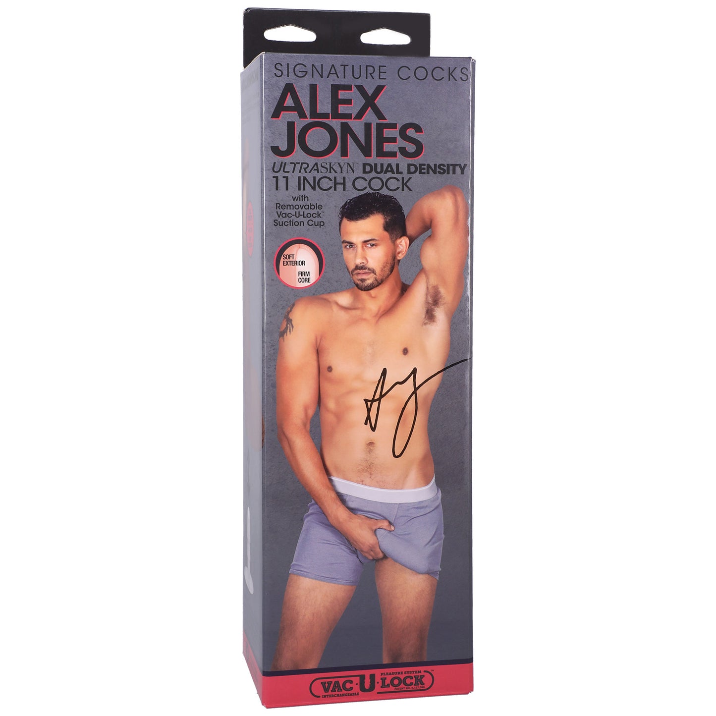 Signature Cocks - Alex Jones 11 Inch Cock With  Removable Vac-U-Lock Suction Cup - Caramel