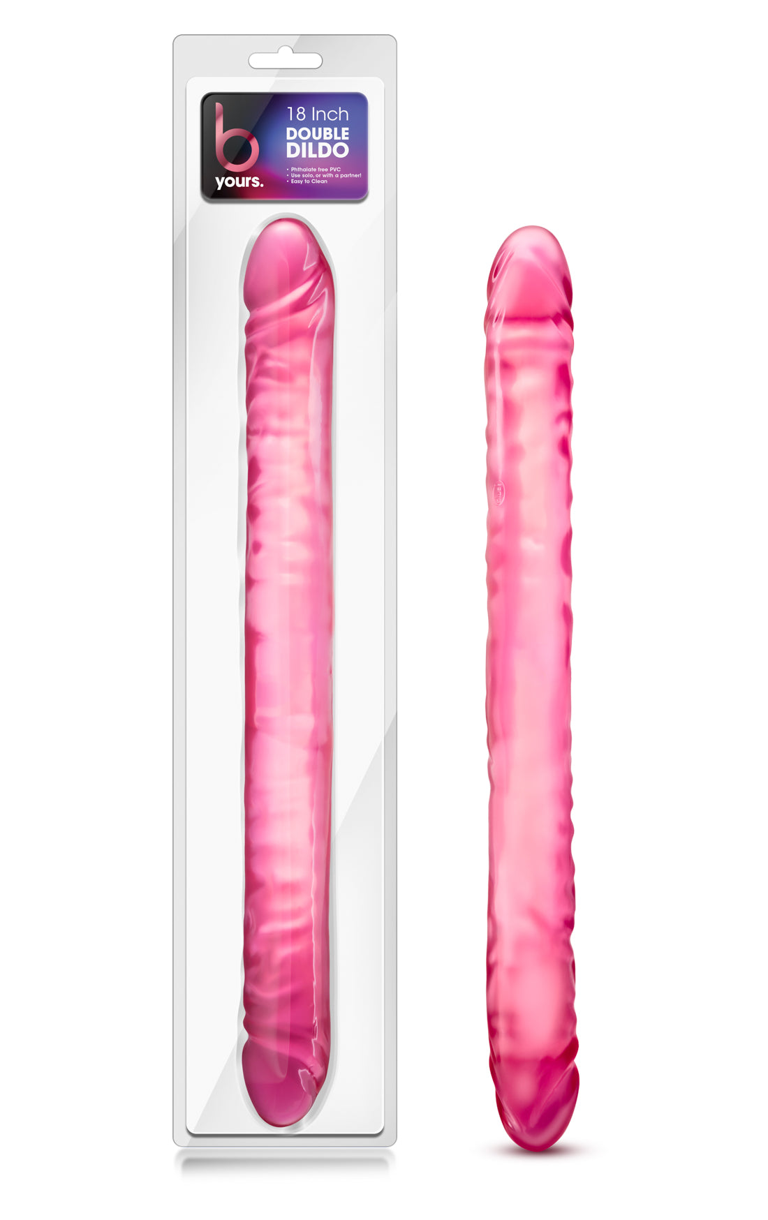 B Yours 18 Inch Double Dildo - Pink