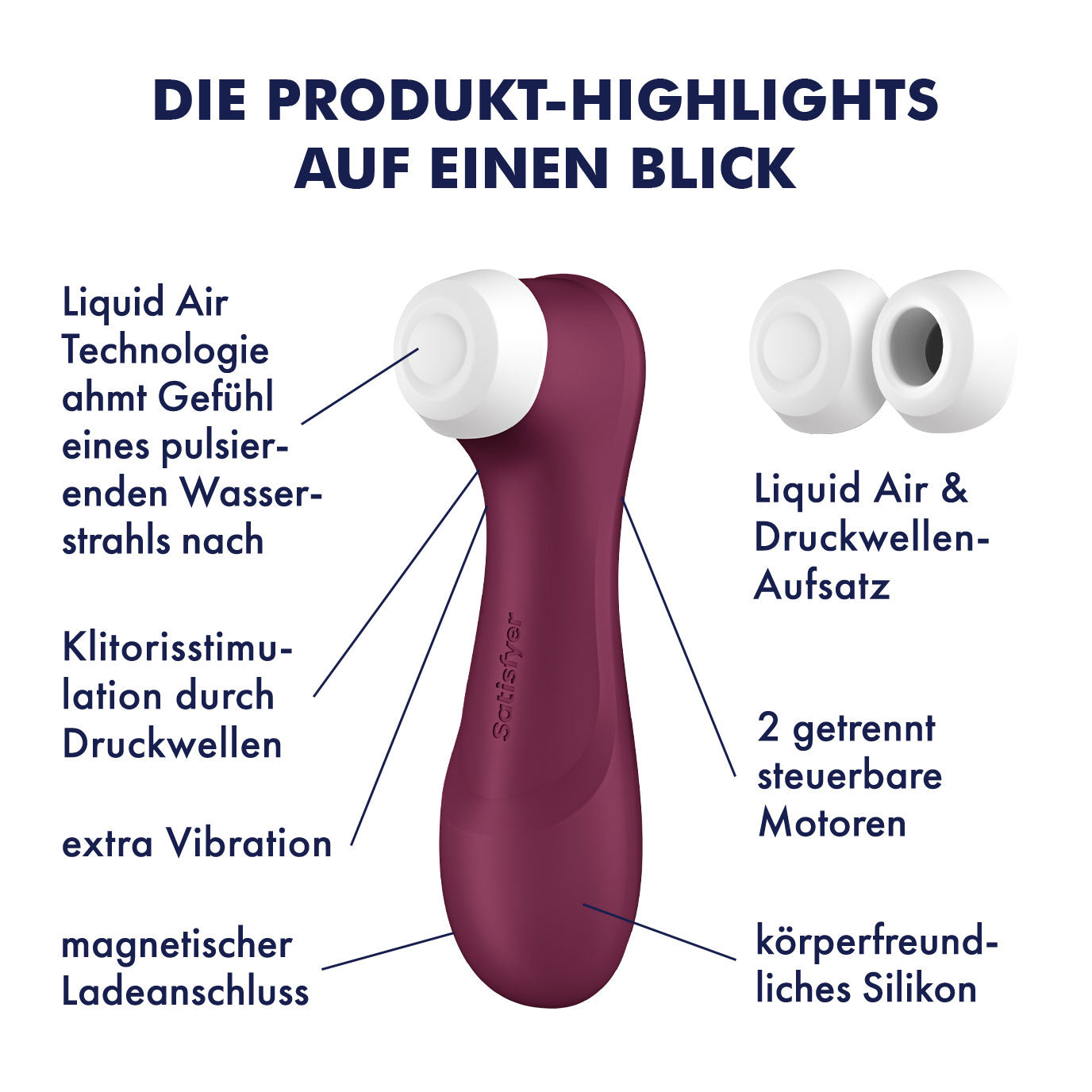 Satisfyer Pro 2 Generation 3 Liquid Air Technology - Red Wine