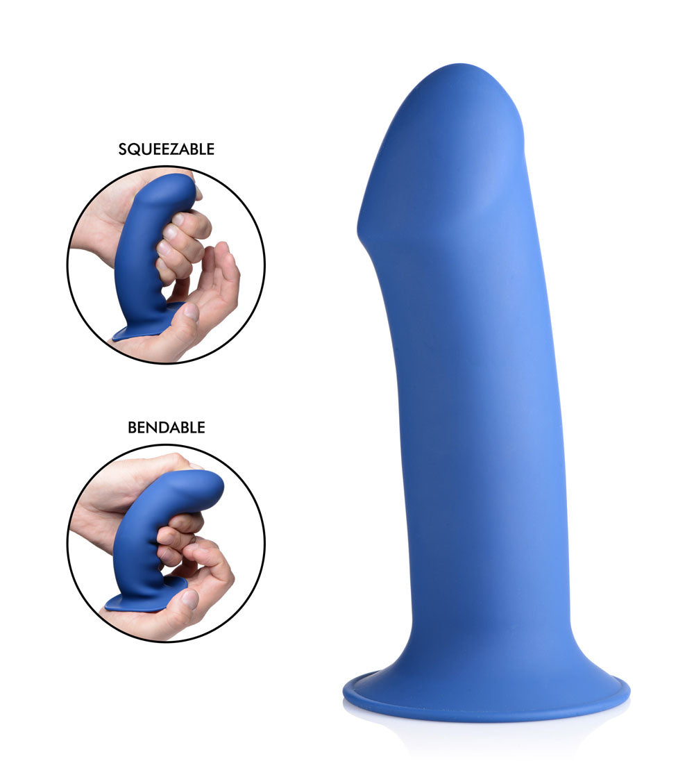 Squeezable Thick Phallic Dildo - Blue SQ-AG473-BLU