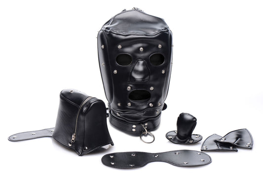 Muzzled Universal BDSM Hood With Removable Muzzle MS-AF151