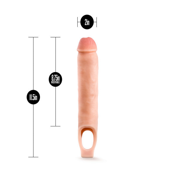 Performance Plus - 11.5 Inch Silicone Cock Sheath  Penis Extender - Vanilla