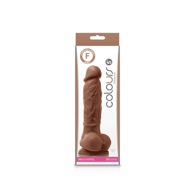 Colours - Pleasures - 5 Inch Dildo - Brown