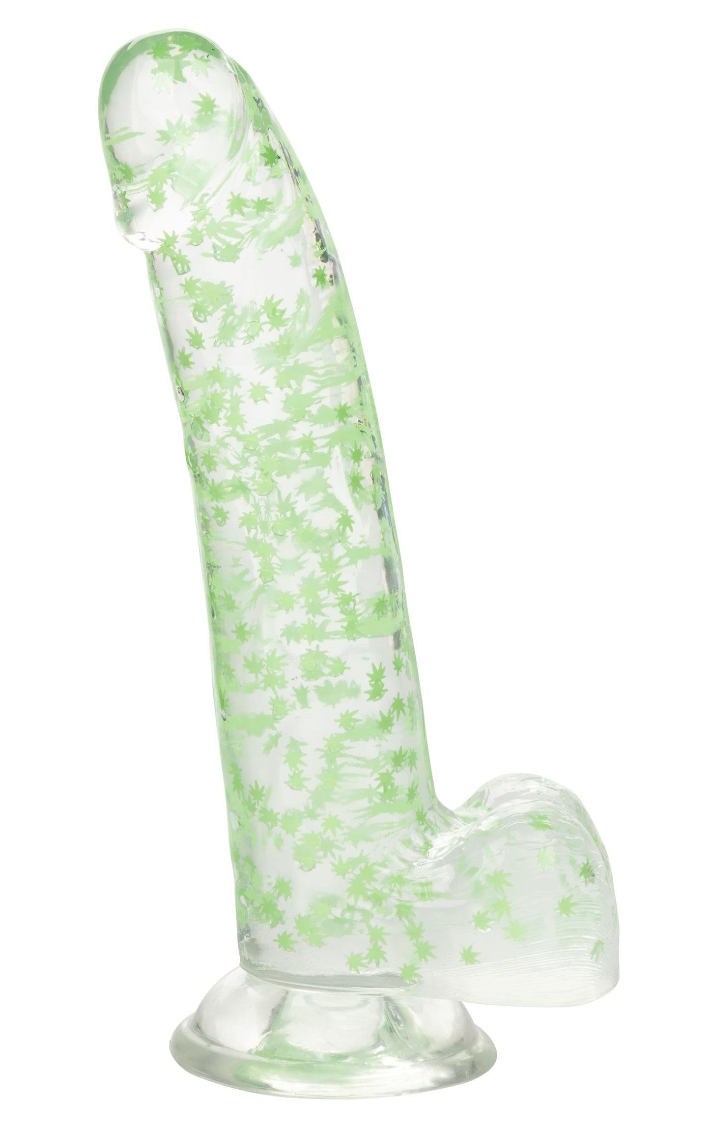 Naughty Bits I Leaf Dick Glow-in-the-Dark Weed  Leaf Dildo - Glow in the Dark