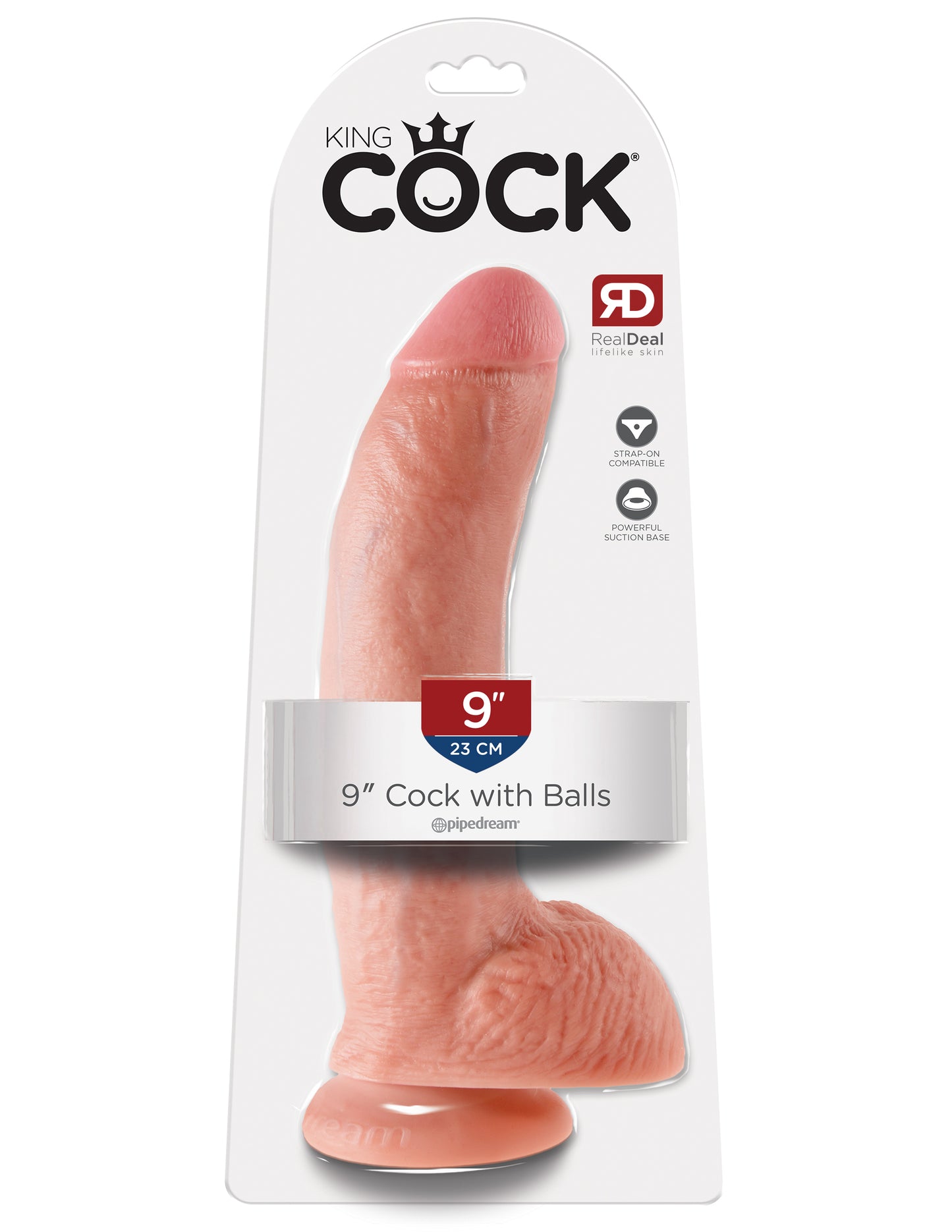 King Cock 9-Inch Cock With Balls - Flesh