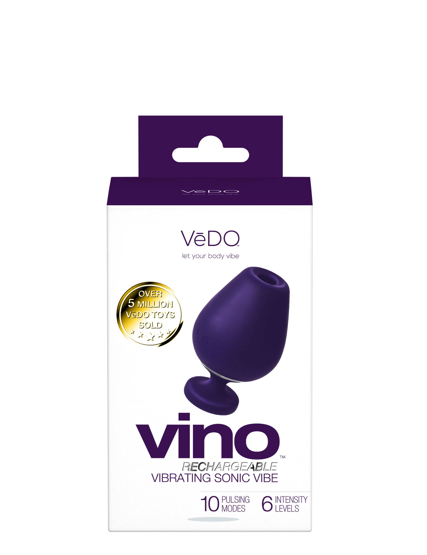 Vino Rechargeable Vibrating Sonic Vibe - Purple