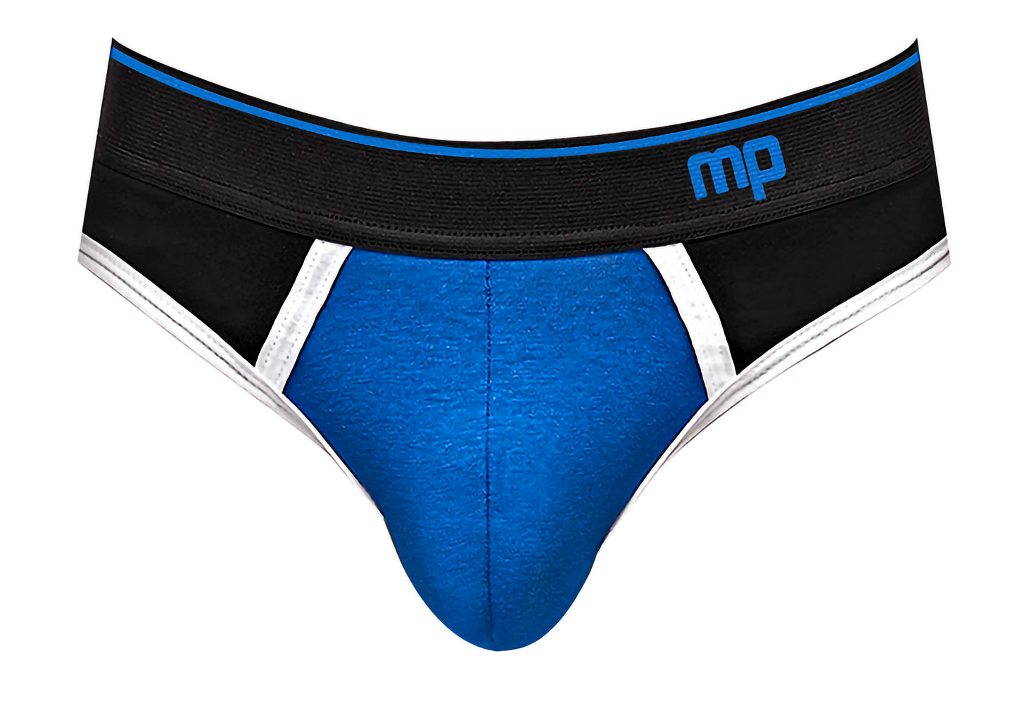 Retro Sport Panel Thong - S/ M - Black/ Blue