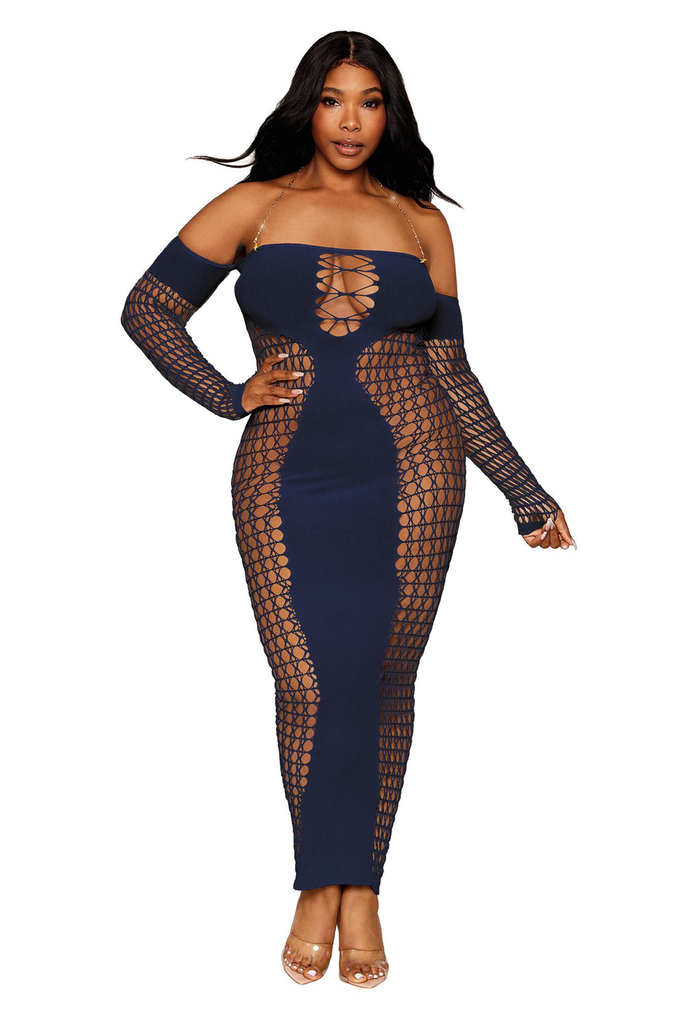 Bodystocking Gown - Queen Size - Denim DG-0486XDENQ