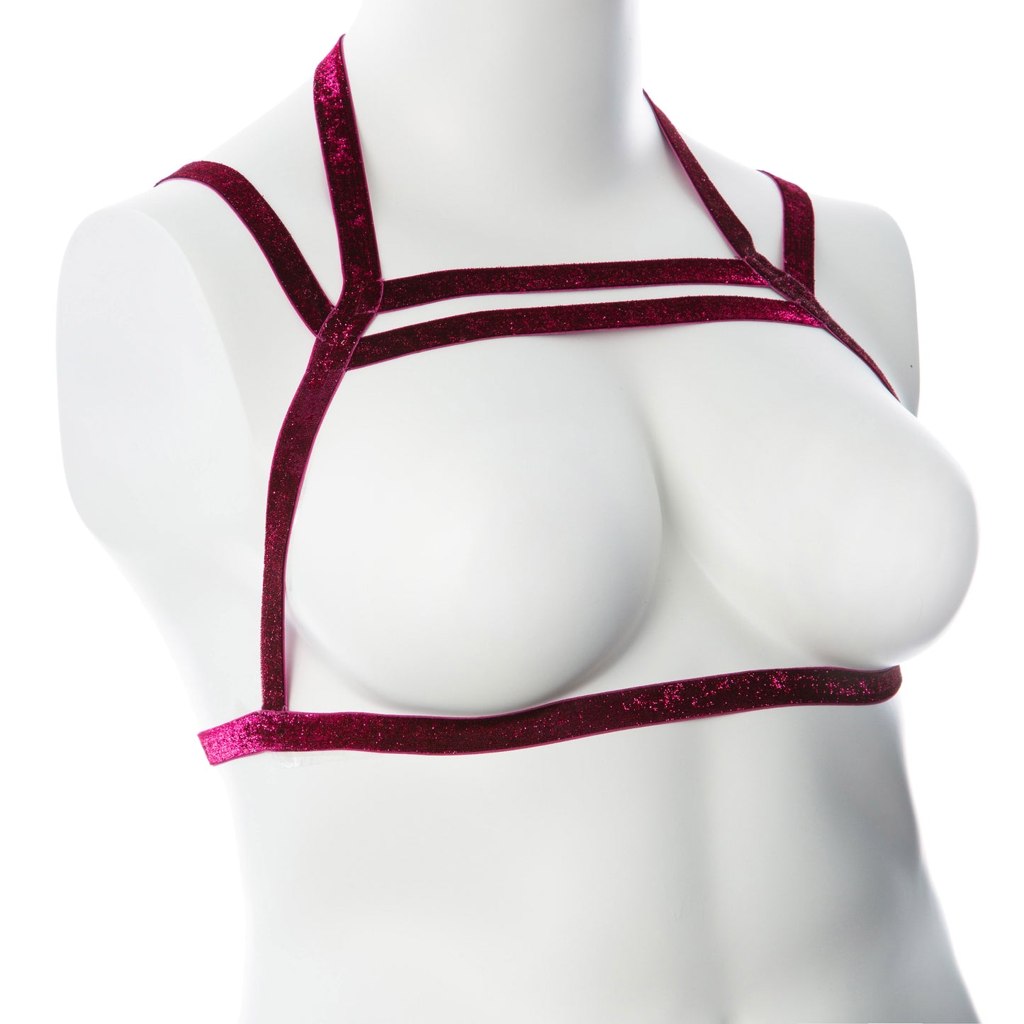 Gender Fluid Sugar Coated Harness - Large/xxlarge  - Raspberry