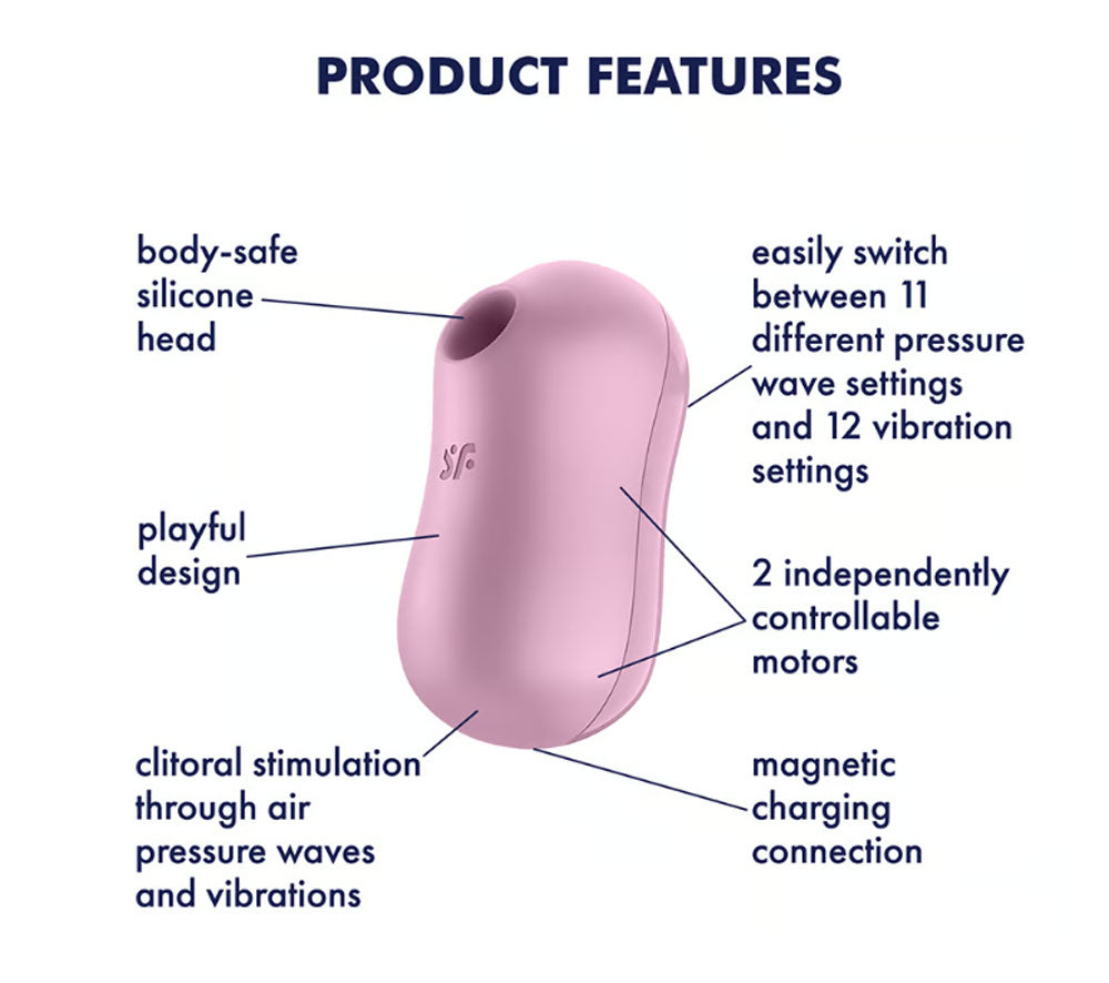 Satisfyer Cotton Candy - Air Pulse Stimulator Plus Vibrator - Lilac