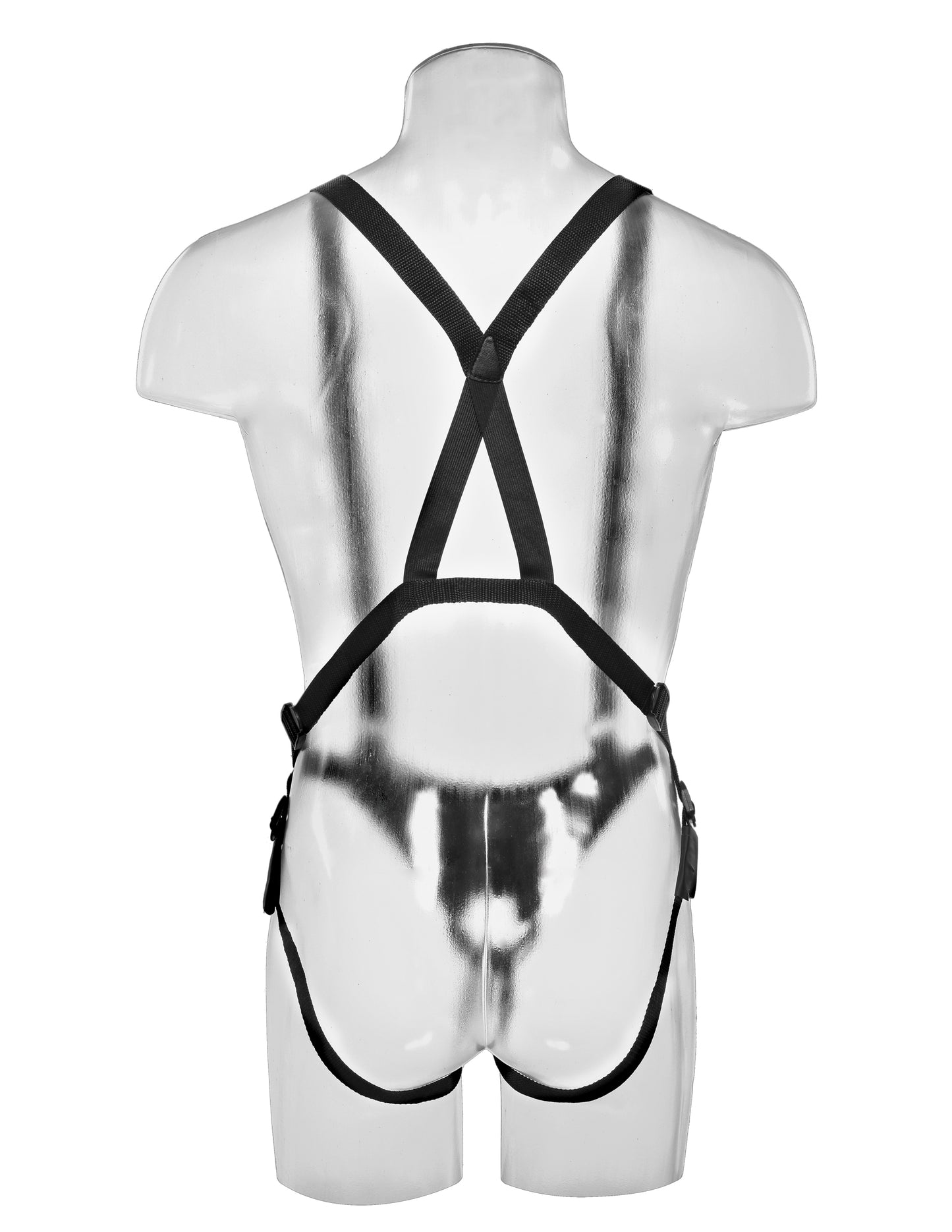 King Cock 11 Inch Hollow Strap on Suspender  System - Flesh