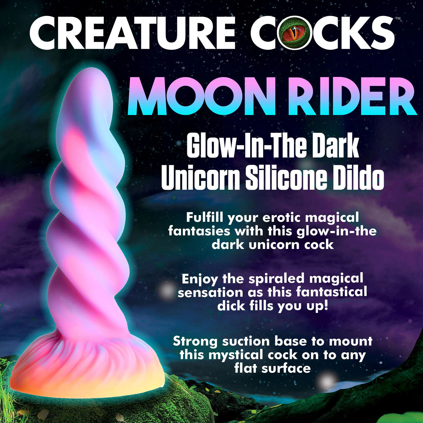 Moon Rider Glow-in-the-Dark Unicorn Dildo