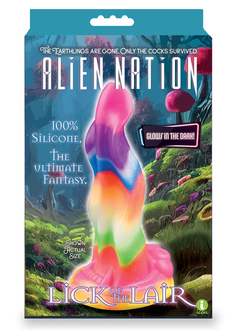 Alien Nation Lick of the Lair Silicone Glow in the Dark Creature Dildo - Multicolor