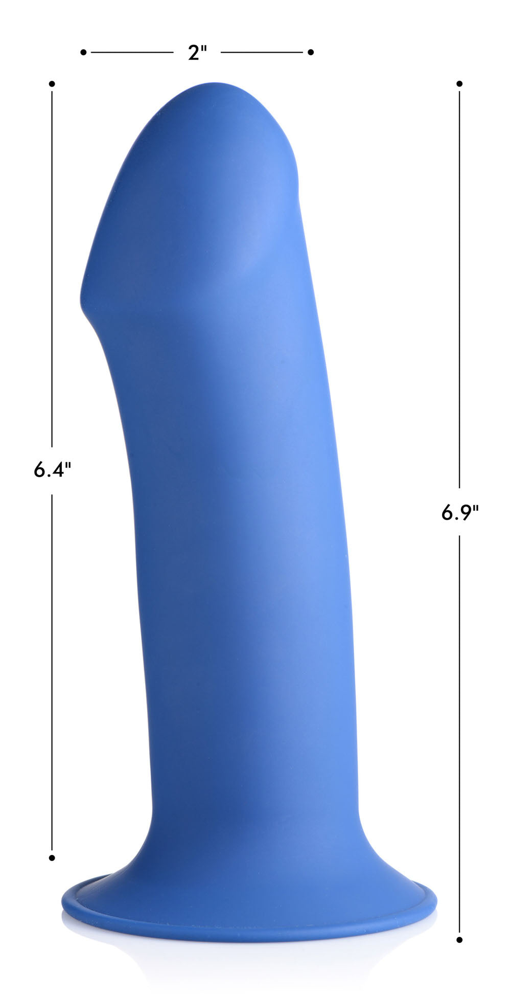 Squeezable Thick Phallic Dildo - Blue