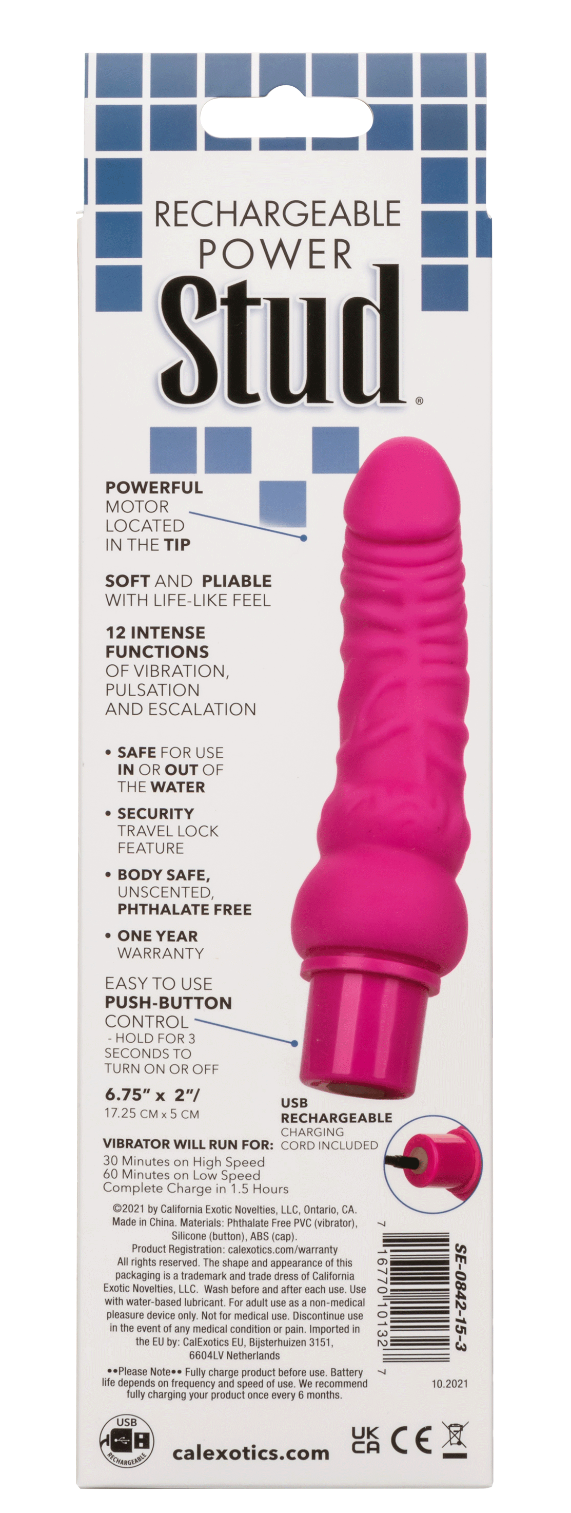 Rechargeable Power Stud Curvy - Pink