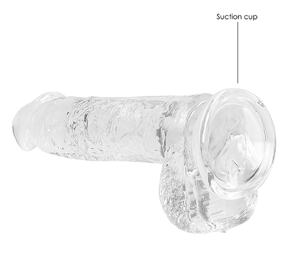 6 Inch Realistic Dildo With Balls - Translucent