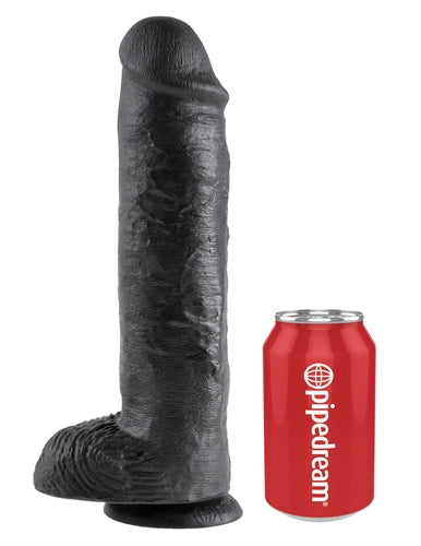 King Cock 11 Inch With Balls - Black